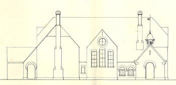West elevation of Wootton Junior Mixed School about 1875 [SB58/9]